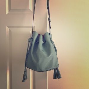 Free people vegan leather bucket tote